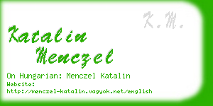 katalin menczel business card